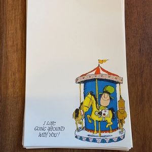 Carnival Rides Fun Humor Vagabond Creation Paper Vintage Stationery 19 Sheets